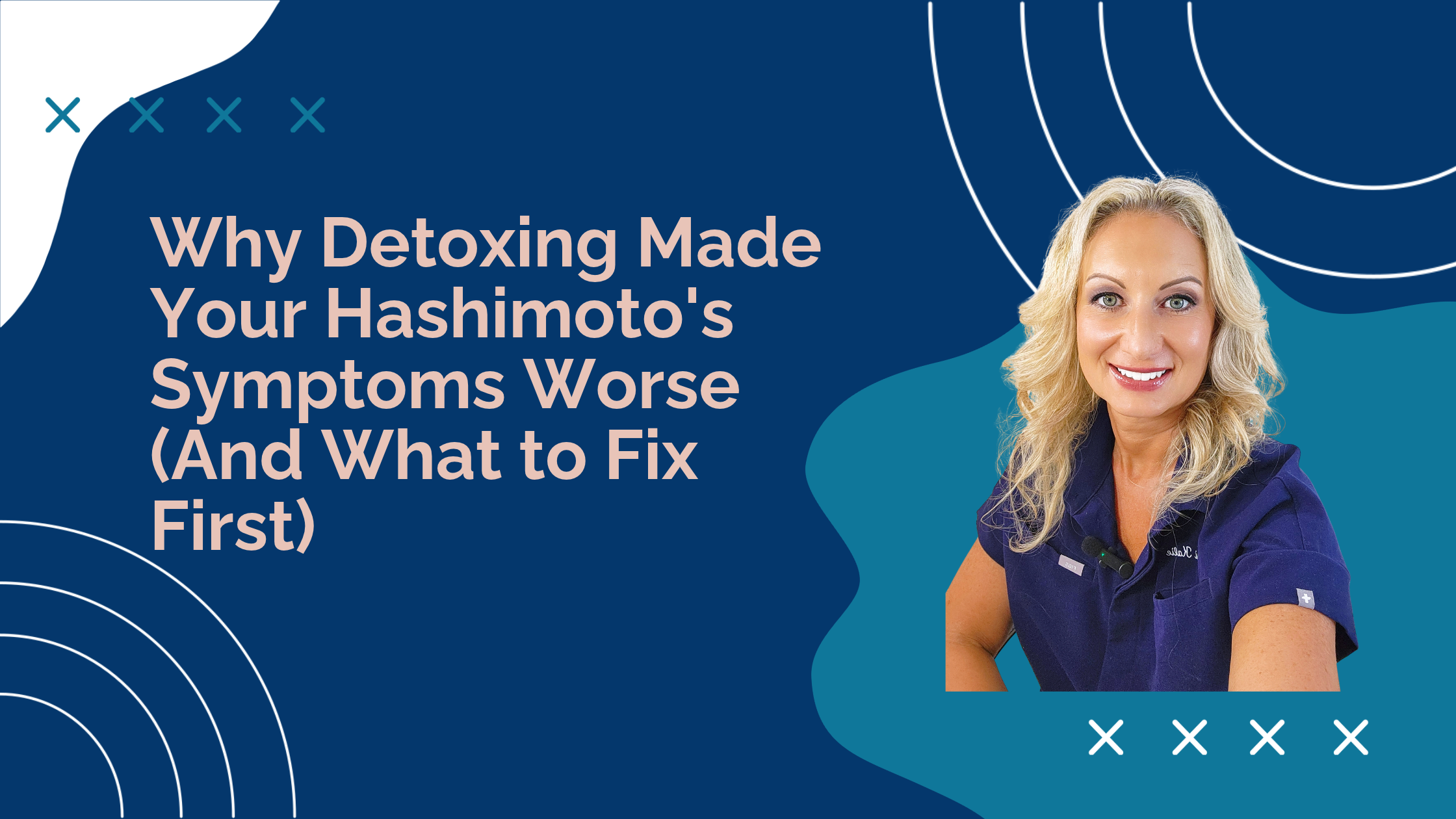 Dr. Lori Kalie explaining why detoxing can make Hashimoto's symptoms worse